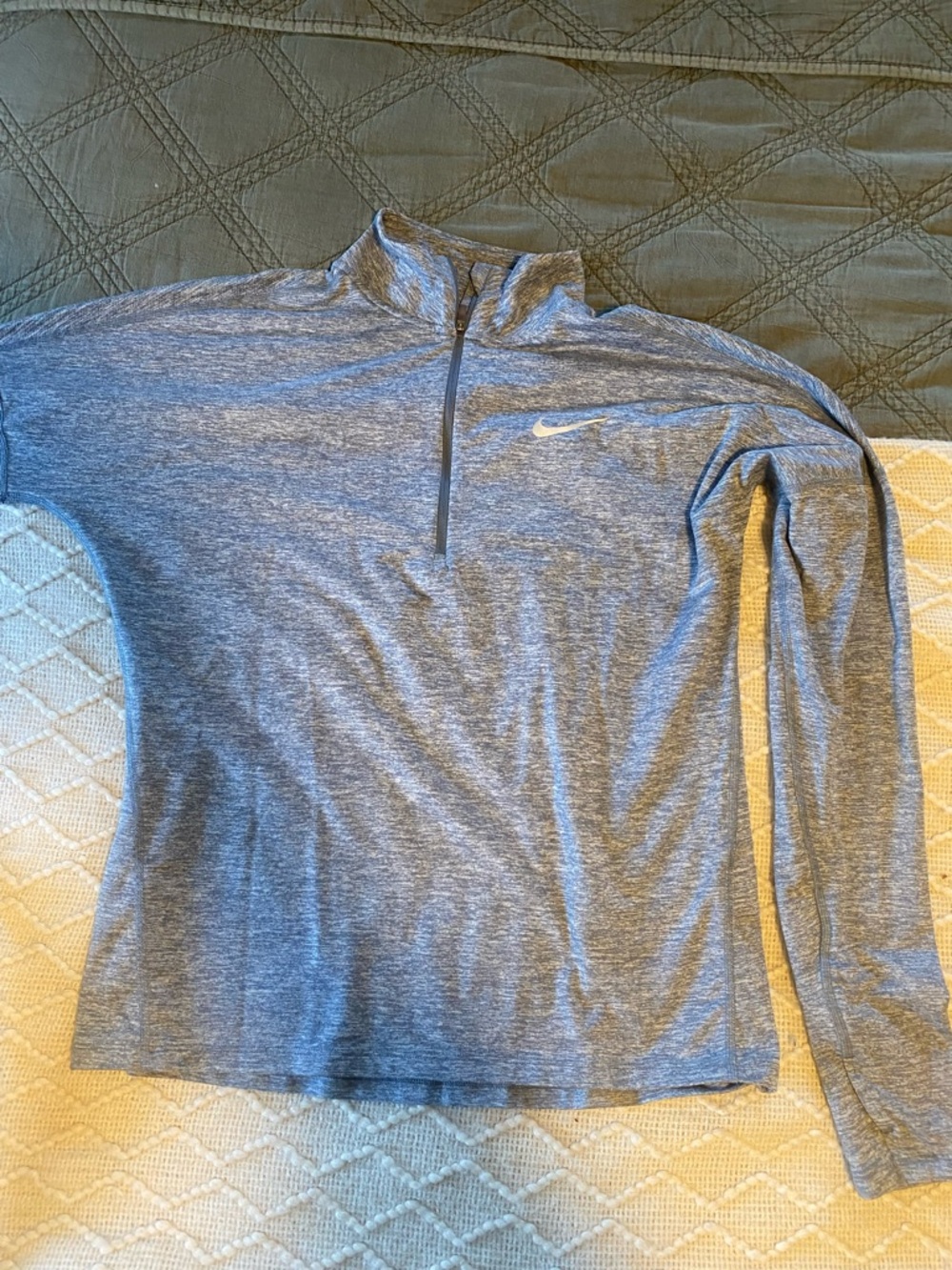 Nike Grey Dri-FIT Running Quarter-Zip Pullover